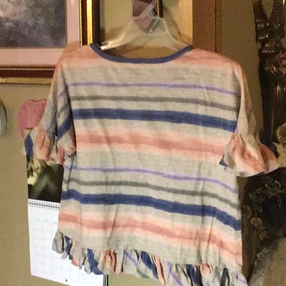 Striped Ruffle Hem Top - Picture 12 of 16